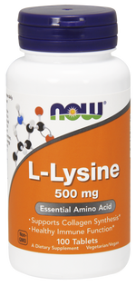L-Lysine Lizyna 500mg - 100kaps Nowfoods