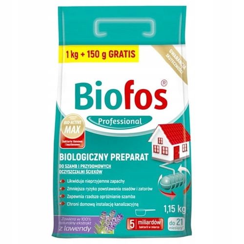 BIOFOS PROFESSIONAL 1kg + 150g do szamb i przydomowych oczyszczalni ścieków na Arena.pl