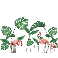 Naklejki Na Ścianę Monstera Flamingi Szafę Meble Szybę Lustro Do Pokoju