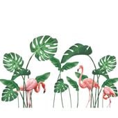 Naklejki Na Ścianę Monstera Flamingi Szafę Meble Szybę Lustro Do Pokoju