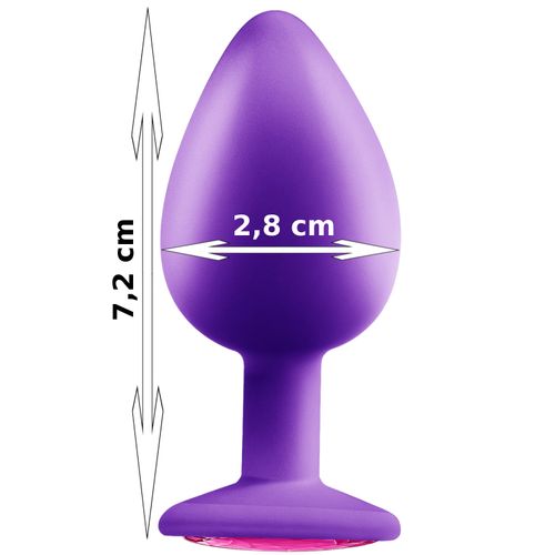 KOREK ANALNY Z KRYSZTAŁEM rozm S Fioletowy Kryształ Różowy na Arena.pl