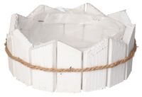 DONICZKA OSŁONKA DREWNIANA BIAŁA DONICZKI STROIK