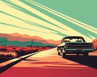 Plakat 76x60,5cm Droga przez Pustynię