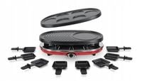 Grill elektryczny 3w1 do Raclette H.Koenig RP418 1500 W 2 płyty i 8 patelni