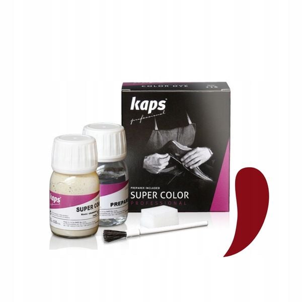 SUPER COLOR 25 ML+ PREPARER 25 ML CZERWONY - KAPS PROFESSIONAL zdjęcie 1