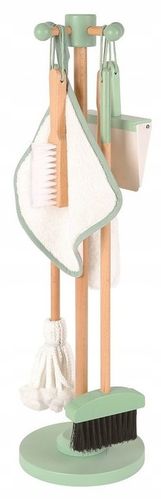 ZABAWKI DLA DZIECI 3+ ZESTAW DO SPRZĄTANIA DREWNIANY PRZYBORY 6EL. LELIN na Arena.pl