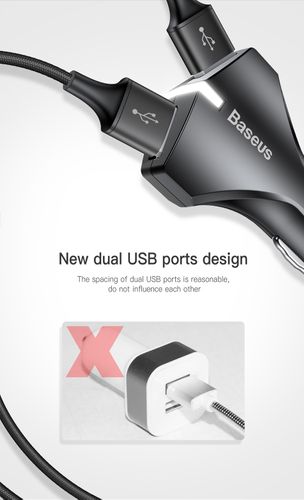 ŁADOWARKA SAMOCHODOWA BASEUS SMALL ROCKET 2XUSB QC na Arena.pl