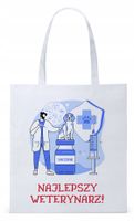 Dla Weterynarza Na Prezent Torba Eco Biała Shopper Z Nadrukiem Ze Zdjęciem