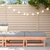 Podnóżki ogrodowe z poduszkami, 2 szt., lite drewno daglezjowe