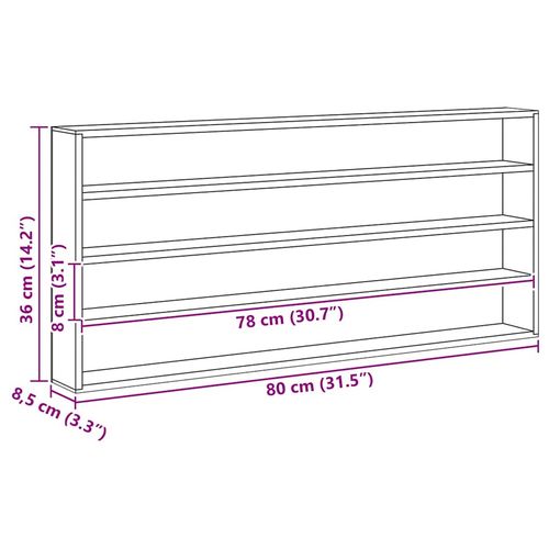 Drewniana szkatułka na kolekcję Brązowy 80 x 8,5 x 36 cm na Arena.pl
