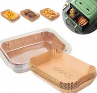 PAPIER DO PIECZENIA WKŁADKI DO FRYTKOWNICY POWIETRZNEJ AIR FRYER x100 21cm