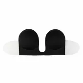 bye bra seamless u-style bra b czarny z odpinanymi skrzydełkami