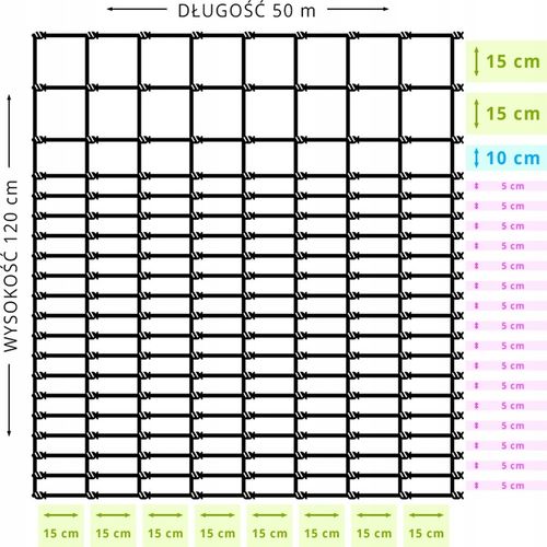 Siatka leśna - 120/20/15 G16 - 50 m na Arena.pl