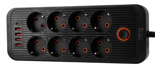 Przedłużacz listwa zasilająca sieciowa 2M 8 gniazd + 4 gniazd USB ładowarka na Arena.pl