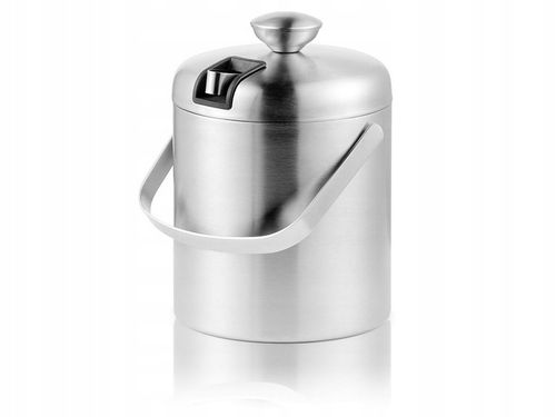 POJEMNIK NA LÓD z pokrywką DUŻE WIADERKO do lodu ZE STALI NIERDZEWNEJ 1.3l na Arena.pl