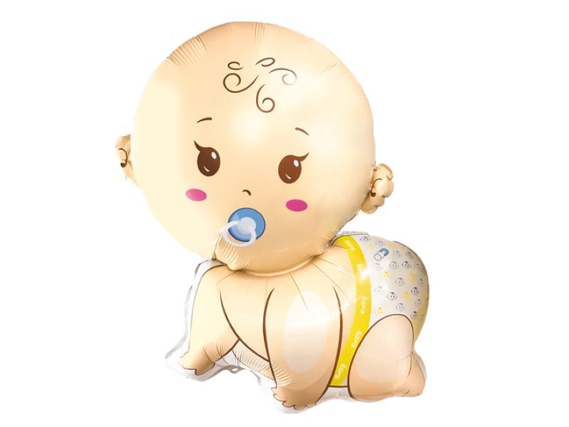 Balon foliowy "Bobas, chłopiec raczkujący", 77 cm x 65 cm [balon z helem] zdjęcie 1