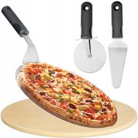 2 x ZESTAW DO PIZZY KAMIEŃ TACA ŁOPATKA RADEŁKO 4 EL.
