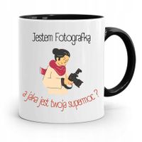Kubek Czarny Dla Fotografa Jestem Fotografką Z Nadrukiem Ze Zdjęciem