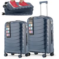 WALIZKA ŚREDNIA I DUŻA PODRÓŻNA ZESTAW WALIZEK NIEZNISZCZALNYCH