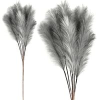 PAMPAS SZTUCZNA TRAWA PAMPASOWA SZARA WIĄZKA DŁUGA GAŁĄZKA 100 cm 7szt