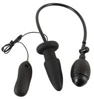 KOREK ANALNY SILIKONOWY POMPOWANY Z WIBRACJAMI 12,2 CM