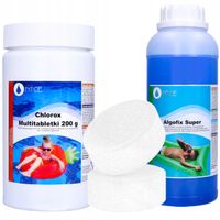 2 x NTCE tabletki multifunkcyjne do basenu 200g 1kg chlor + antyglon super
