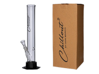 Bongo Szklane Chillout 35 cm Prosta Tuba Fajka Wodna z Gumową Podstawą