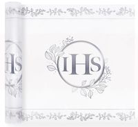 Bieżnik komunijny IHS Eukaliptus srebrny 5m