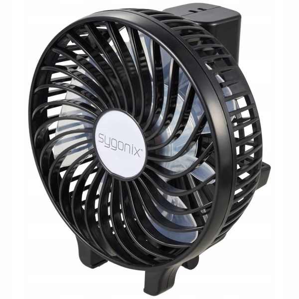 Wentylator ręczny podróżny AKUMULATOROWY regulacja SKŁADANY Sygonix zdjęcie 5
