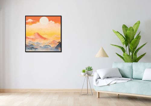 Plakat 80x80cm Świt nad Krainą Ciszych Gór na Arena.pl