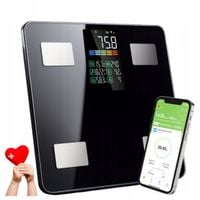 Waga Łazienkowa Analityczna 226kg BMI Elektroniczna Analiza Ciała Czarna