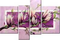 130CM 85 OBRAZ 4 ELEM SŁODYCZ MAGNOLII ŚCIENNY