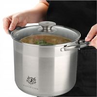 GARNEK DUŻY KUCHENNY GASTRONOMICZNY Z POKRYWĄ 13,5L SOLID STAL NIERDZEWNA