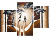 60CM 90 ZEGAR 3 ELEM SPACER O ZACHODZIE SŁOŃCA ŚCIENNY