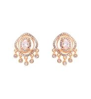 kolczyki z cyrkoniami, okrągłe i kropelki z cyrkoni