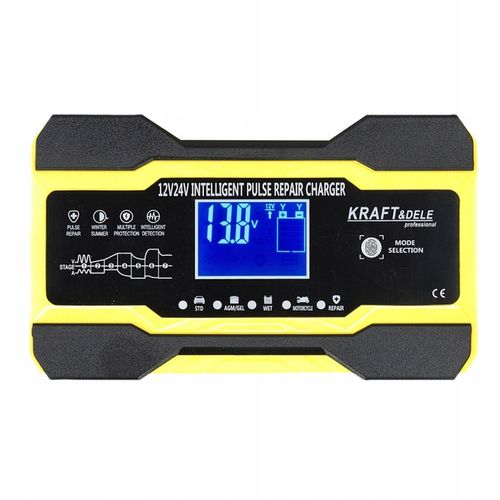 PROSTOWNIK AUTOMATYCZNY AKUMULATOROWY ŁADOWARKA SAMOCHÓD LCD 12V 10A 24V 5A na Arena.pl