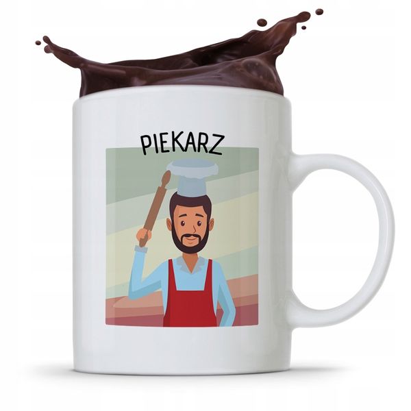 Kubek Prezent Dla Piekarza Najlepszy Piekarz Z Nadrukiem Ze Zdjęciem zdjęcie 1