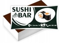 Wizytówki firmowe Foliowane 1000 szt duży wybór wzorów SUSHI BAR