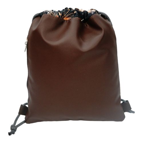 Worko-Plecak Brązowy z Motywem Dmuchawców – Handmade z Ukrytą Kieszenią na Zamek na Arena.pl