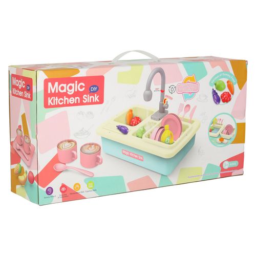 Zlewozmywak zlew do mycia naczyń dla dzieci z akcesoriami XXL niebieski na Arena.pl