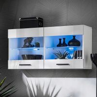 Pan Igiełka Witryna Wisząca LED Czarny Biały Dąb Wotan Loft Kompaktowa