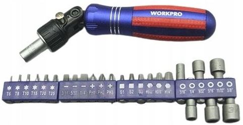 ZESTAW 24 BITÓW Z GRZECHOTKĄ WORKPRO W021183 PREZENT DLA NIEGO na Arena.pl