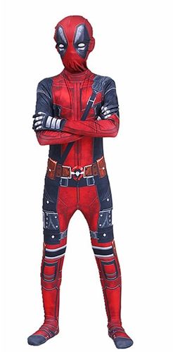 STRÓJ PRZEBRANIE KOSTIUM DEADPOOL COSPLAY 122/128 na Arena.pl