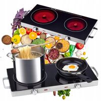 Kuchenka Elektryczna Ceramiczna 2800W DWUPALNIKOWA PŁYTA PRZENOŚNA