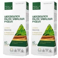 Wierzbownica Palma sabałowa Pygeum i Pokrzywa Medica Herbs - 2x60 kapsułek