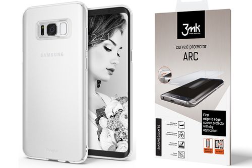 BIAŁE ETUI RINGKE SLIM GALAXY S8 PLUS+FOLIA 3D na Arena.pl