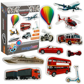 Gra Edukacyjna Zestaw Magnesów Transport Magdum 6032-17