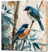 Obraz 90x100cm Trzy Ptaki