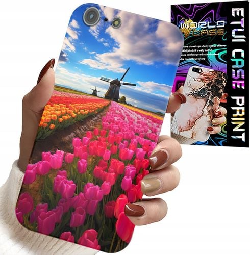 ETUI DO IPHONE 5 / 5S / 5C - POLE KOLOROWYCH TULIPANÓW, TULIPAN, CASE na Arena.pl