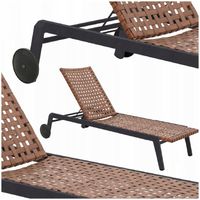 Leżak ogrodowy plażowy leżanka na balkon taras Kółka regulowany zagłówek